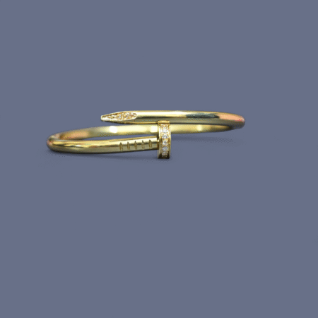 Demi-Fine Gold Plated Bracelet with Sparkling Zircon Accents & Magnetic Clasp
